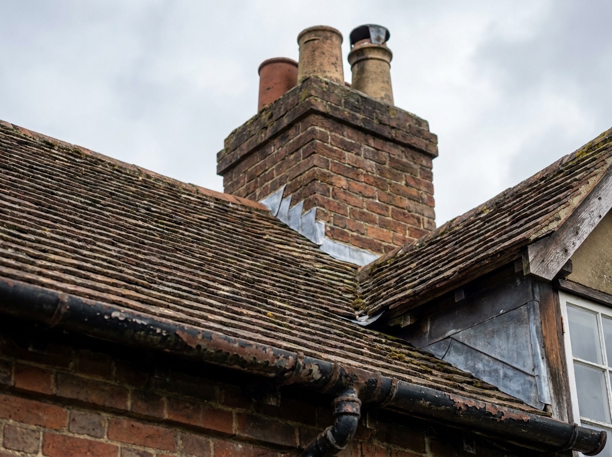 UK roof and chimney detail: the area a spray foam report needs to cover